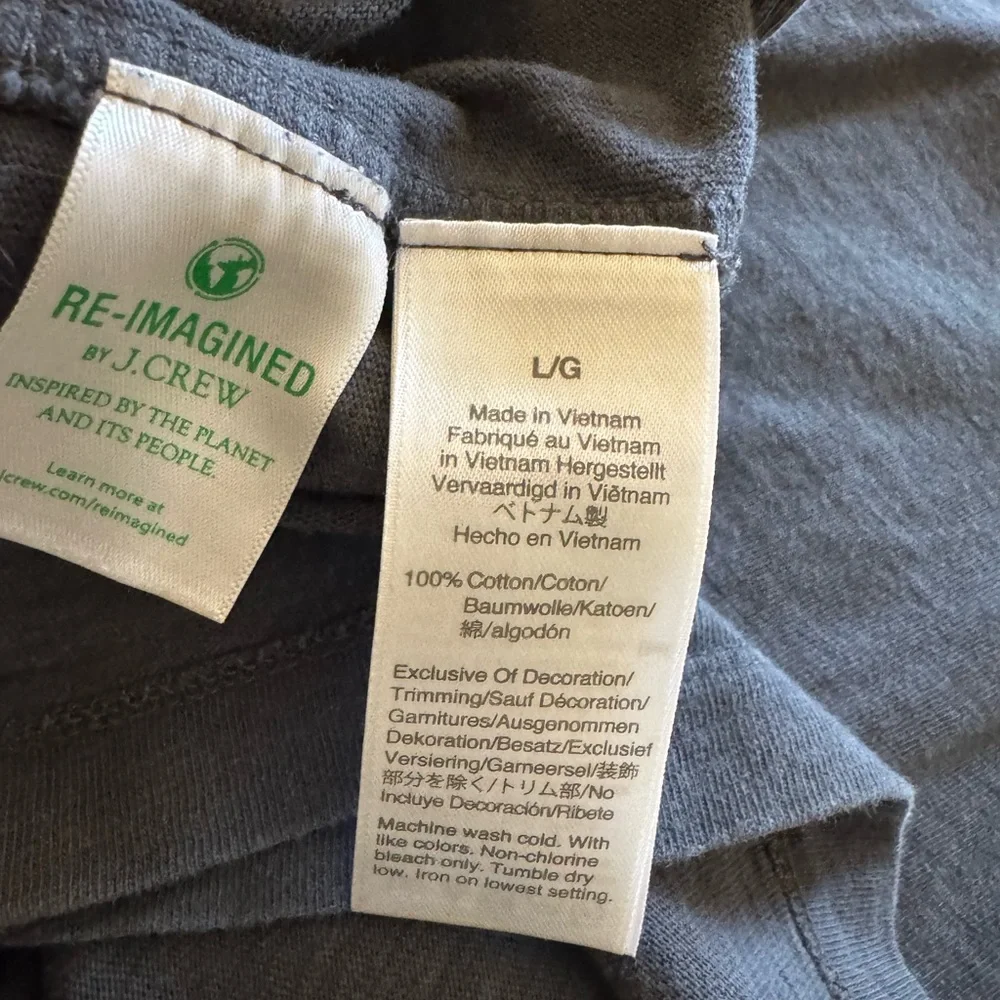 J. Crew Garment-Dyed Slub Cotton Knit Size L